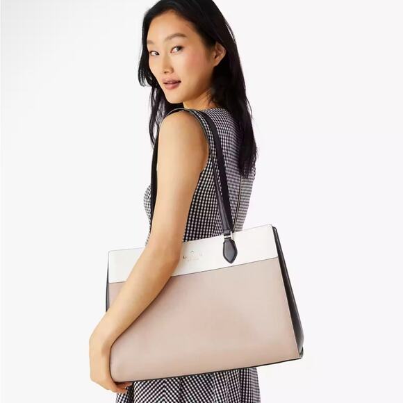 NWT Kate Spade Bundle Madison Colorblock Saffiano Leather Laptop Tote & Wallet - Picture 8 of 9